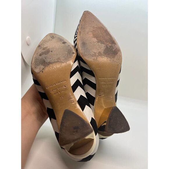 Nicholas Kirkwood Block-Heel Pumps in Zigzag Print Sz. 36 (US 6) - Picture 10 of 13